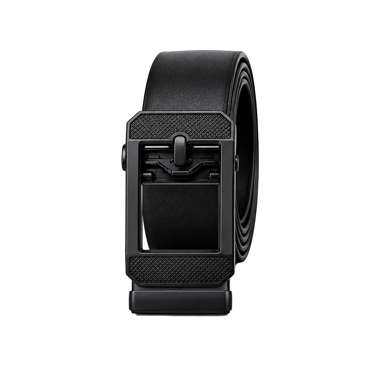 Premium Black Automatic Ratchet Leather Belt for Men(Classic Buckle)