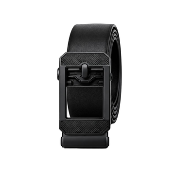 Premium Black Automatic Ratchet Leather Belt for Men(Classic Buckle)