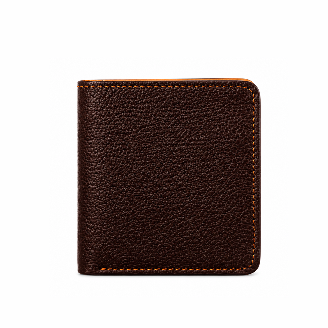 Premium Genuine Leather Bi-Fold Wallet | Brown & Tan | Slim Minimalist Men's Wallet