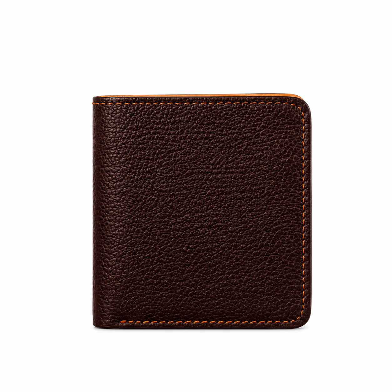 Premium Genuine Leather Bi-Fold Wallet | Brown & Tan | Slim Minimalist Men's Wallet