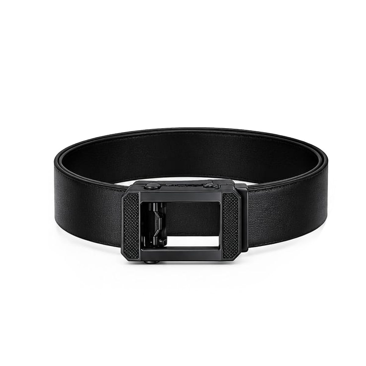 Premium Black Automatic Ratchet Leather Belt for Men(Classic Buckle)