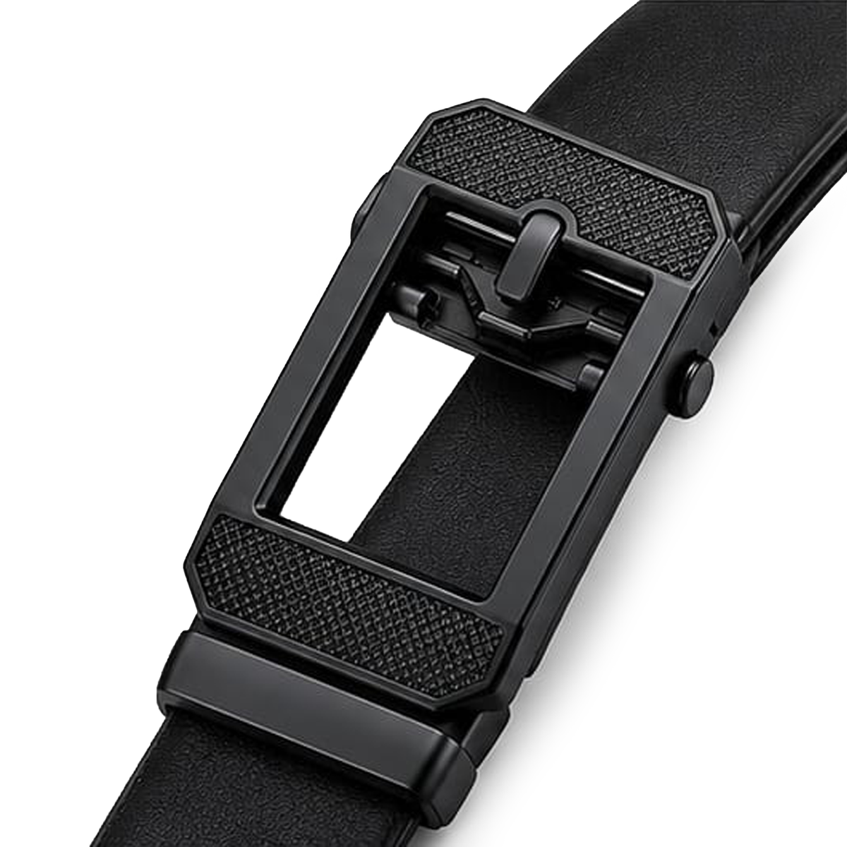 Premium Black Automatic Ratchet Leather Belt for Men(Classic Buckle)