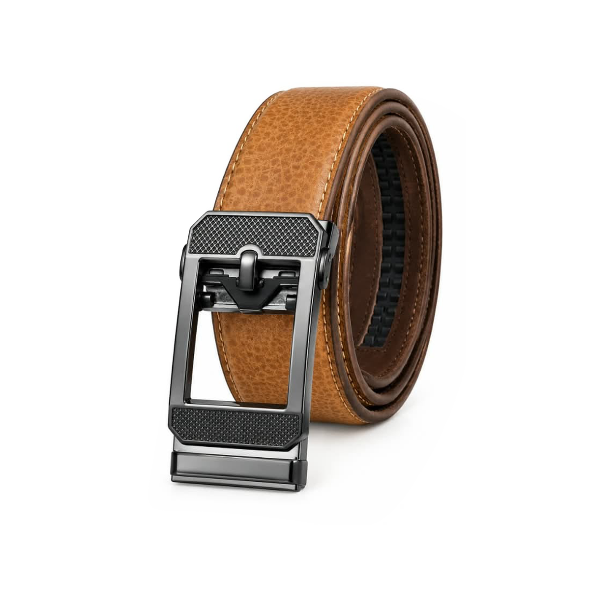Premium Brown Automatic Ratchet Leather Belt for Men