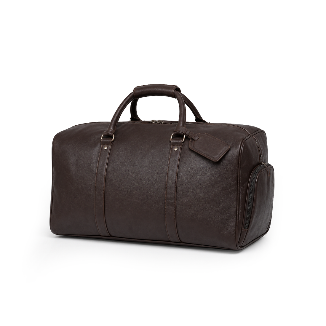 Made to Order Classic Brown Leather Duffle Bag
