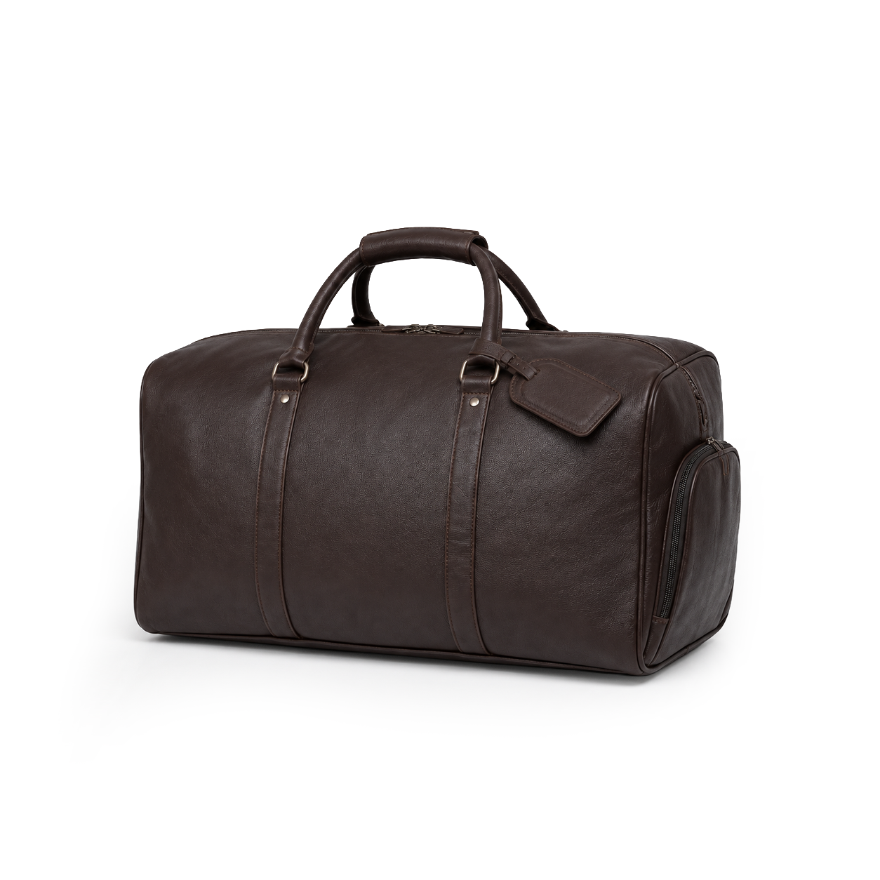 Made to Order Classic Brown Leather Duffle Bag