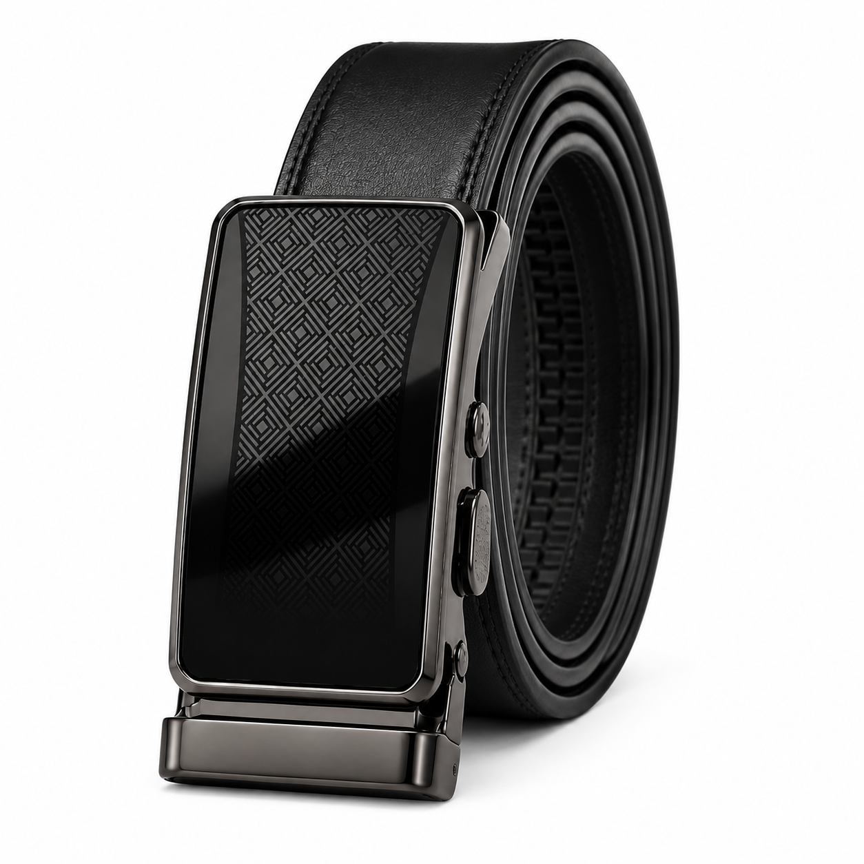 Premium Black Automatic Ratchet Leather Belt