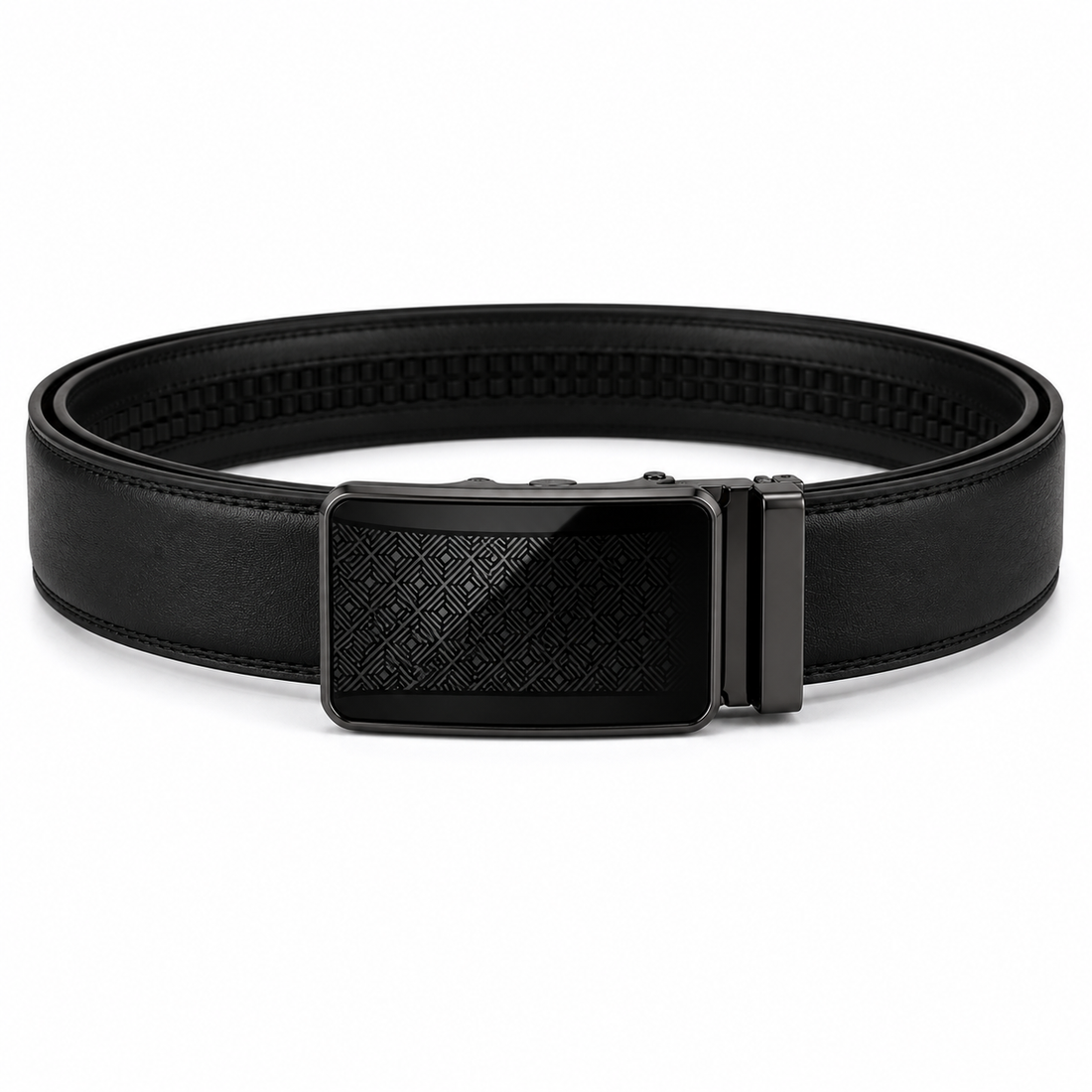 Premium Black Automatic Ratchet Leather Belt