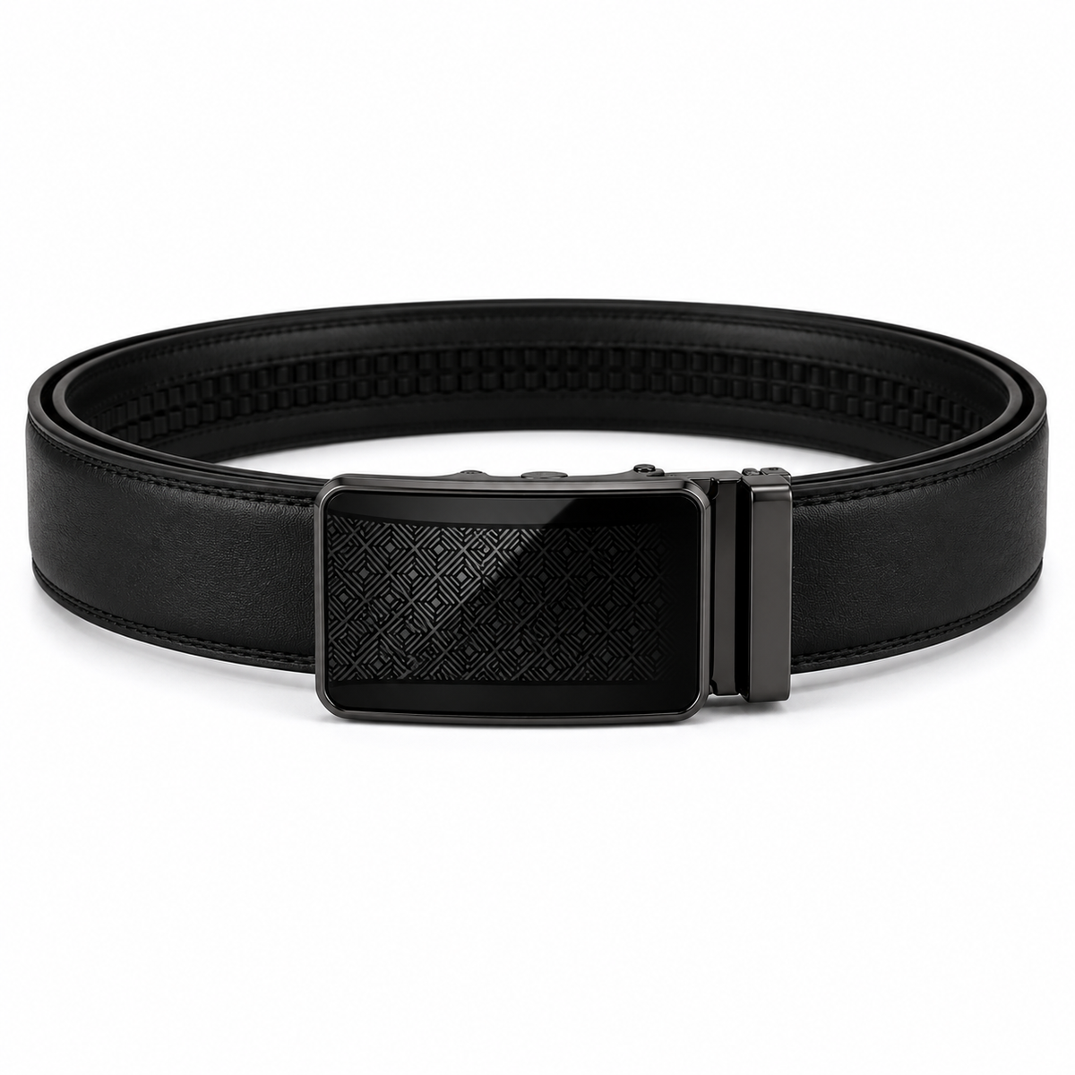 Premium Black Automatic Ratchet Leather Belt