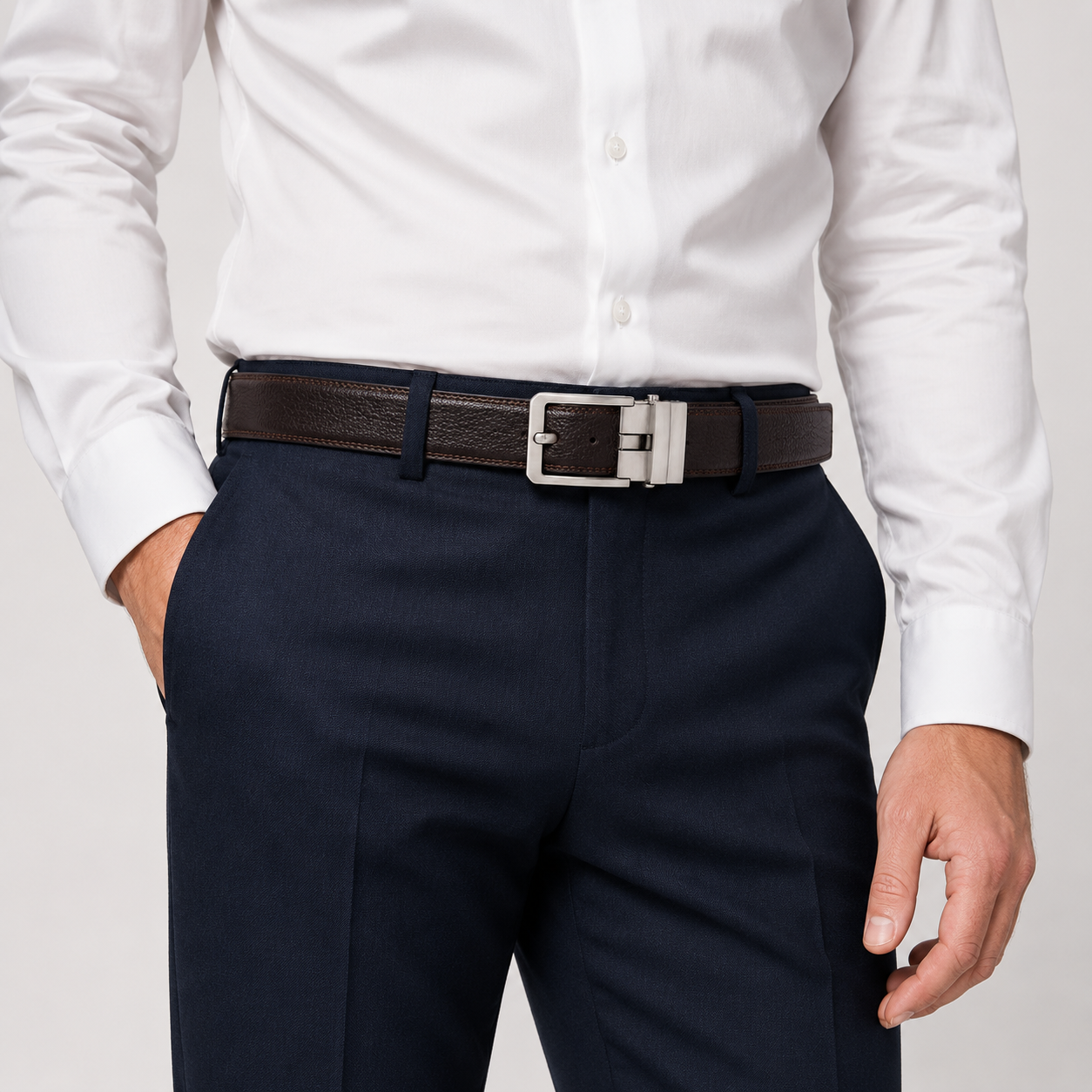 Premium Synthetic Leather Automatic Buckle Belt