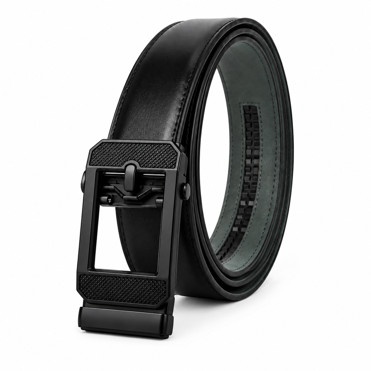High Chrome Genuine Leather Auto-Lock Belt