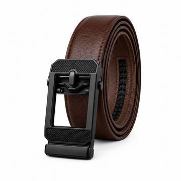Premium Dark Brown Automatic Ratchet Leather Belt for Men