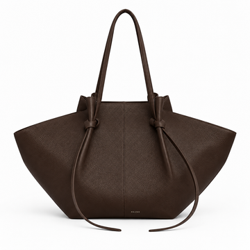 The Elara Winged Tote – Chocolate Brown