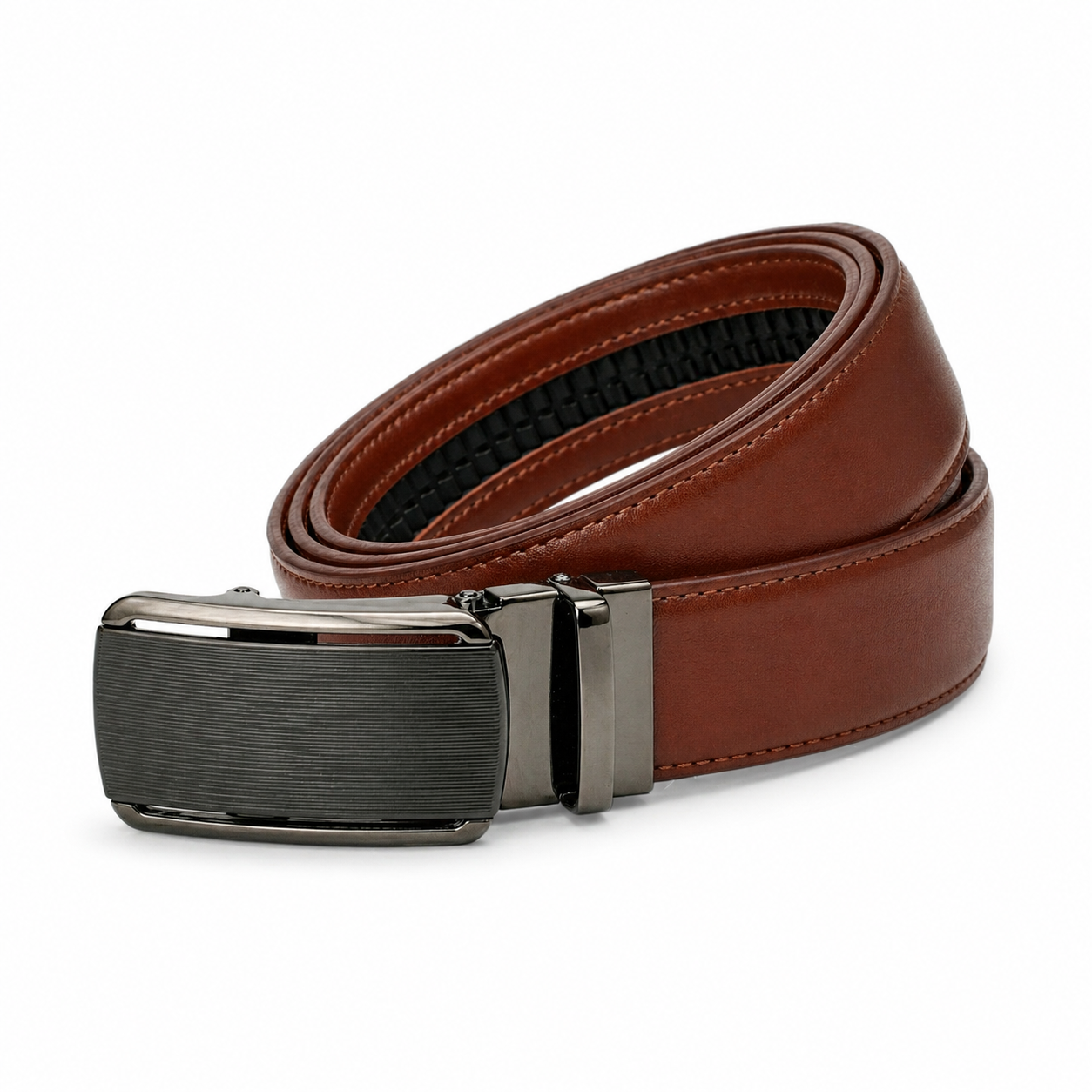 Leather Tide™ Automatic Buckle Belt – Full Grain Leather, Adjustable Fit
