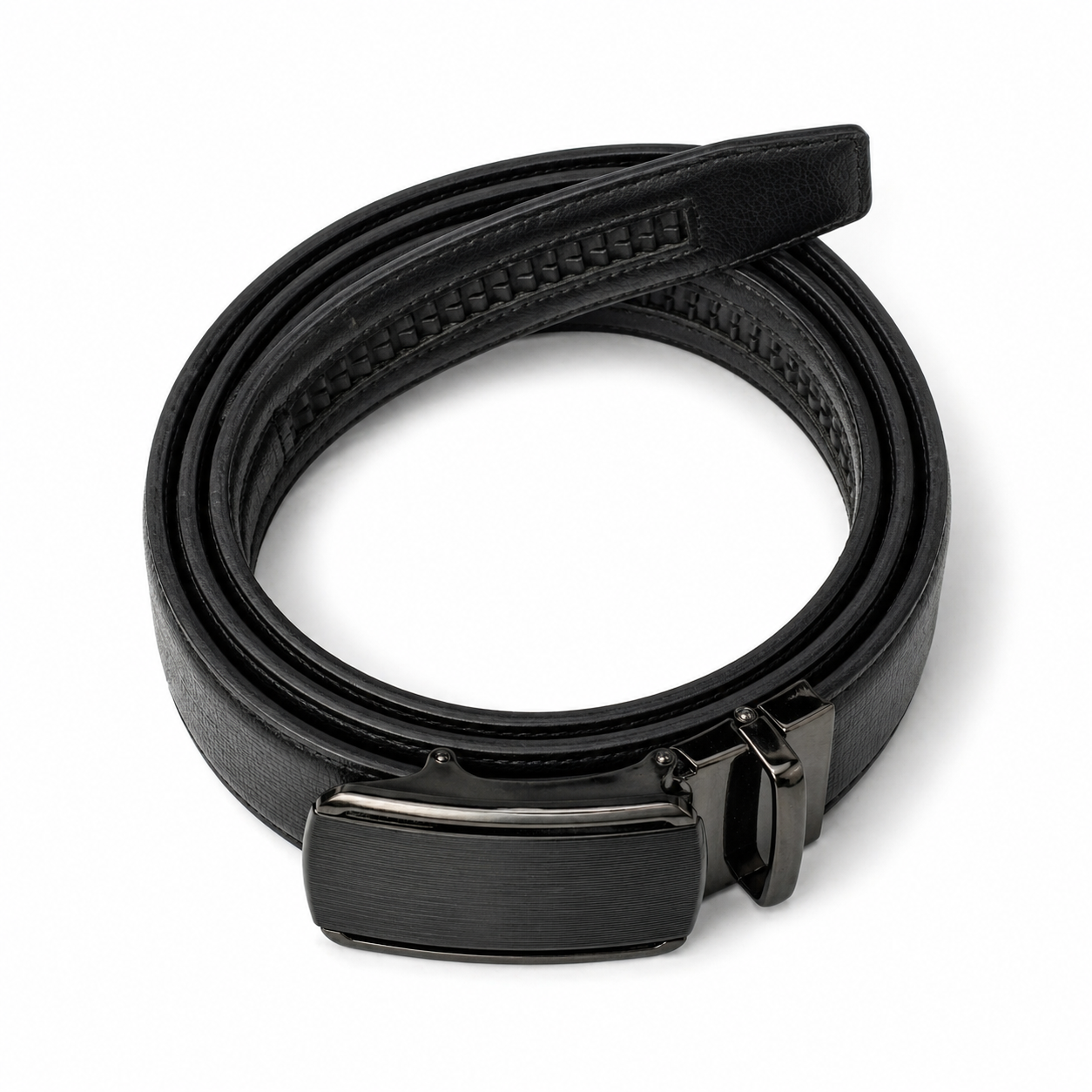 Leather Tide™ Automatic Buckle Belt – Full Grain Leather, Adjustable Fit