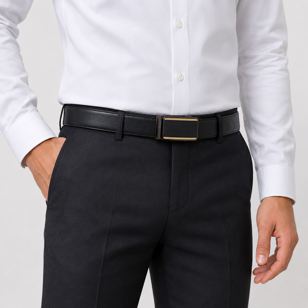 Executive Auto-Lock Leather Belt