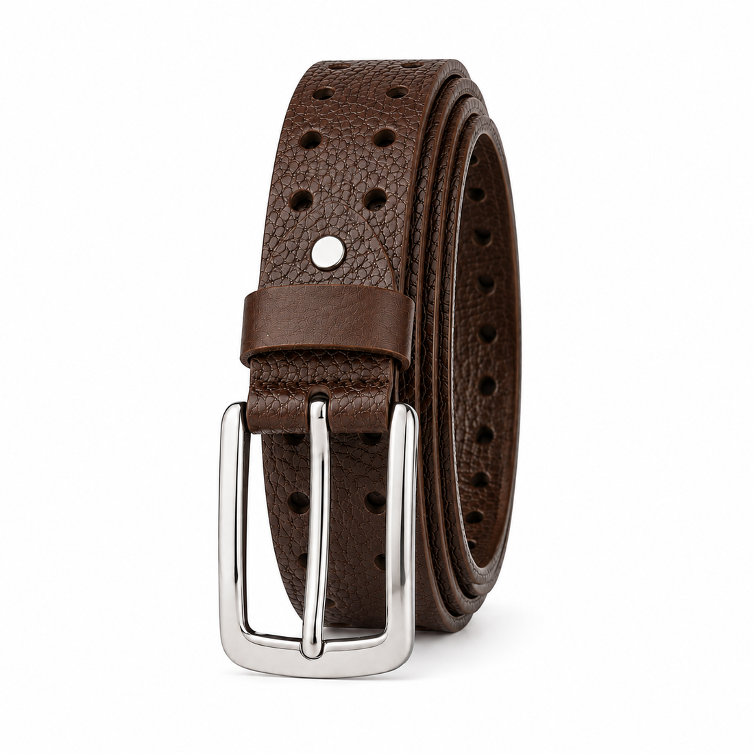 LeatherTide Perforated Brown Jeans Belt