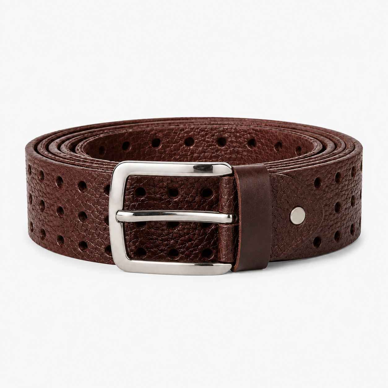 LeatherTide Perforated Brown Jeans Belt