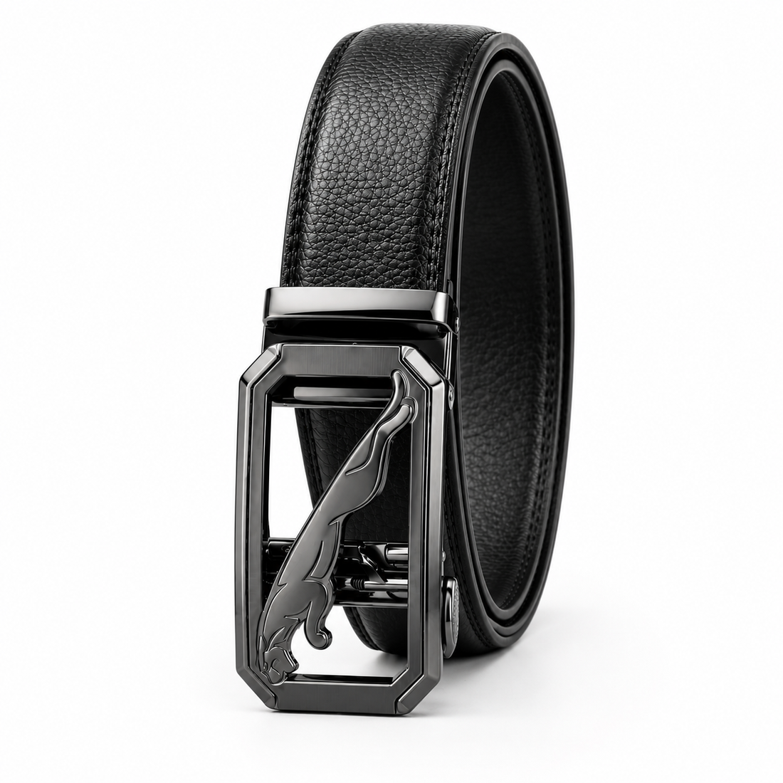 Premium Panther Auto-Lock Leather Belt for Men