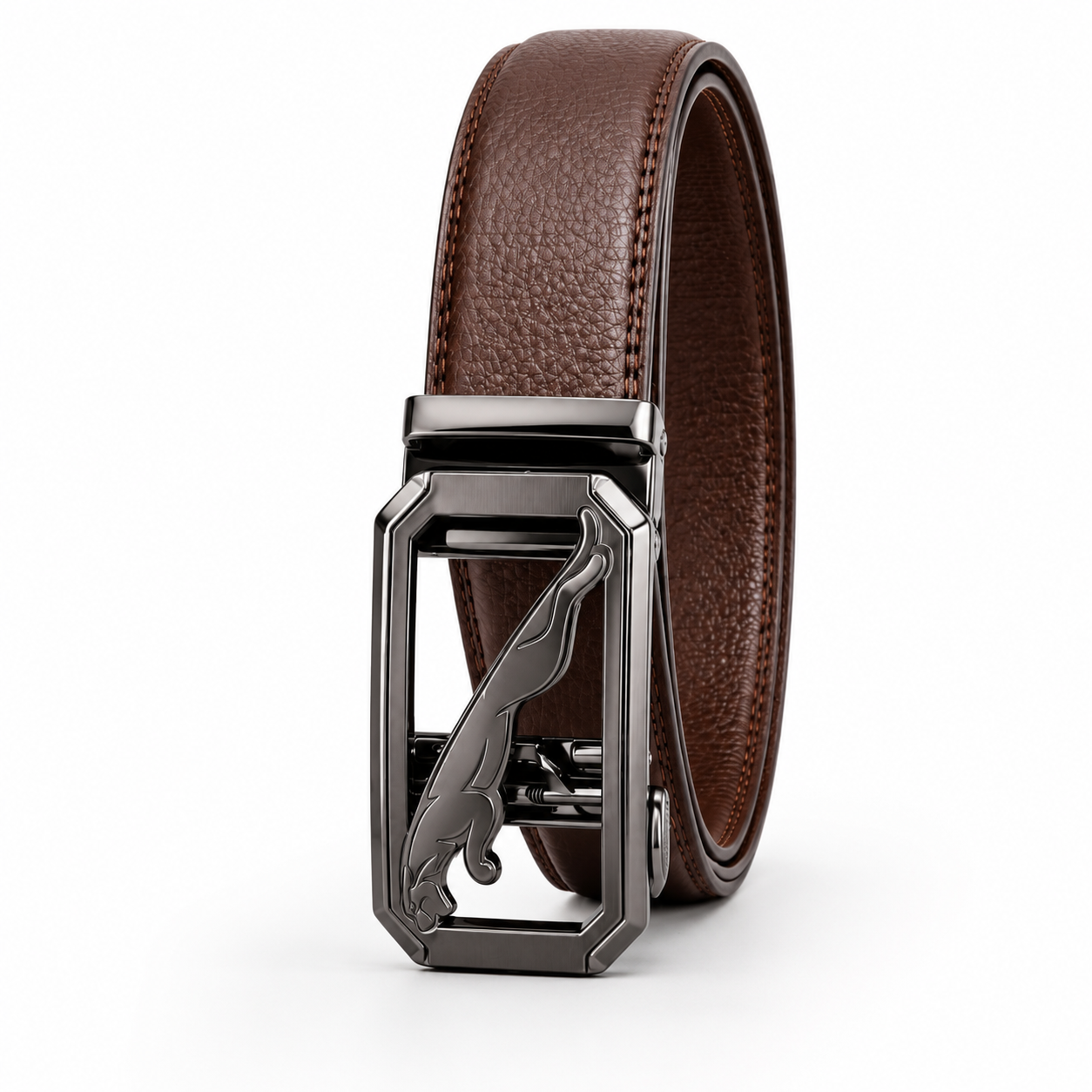 Premium Panther Auto-Lock Leather Belt for Men