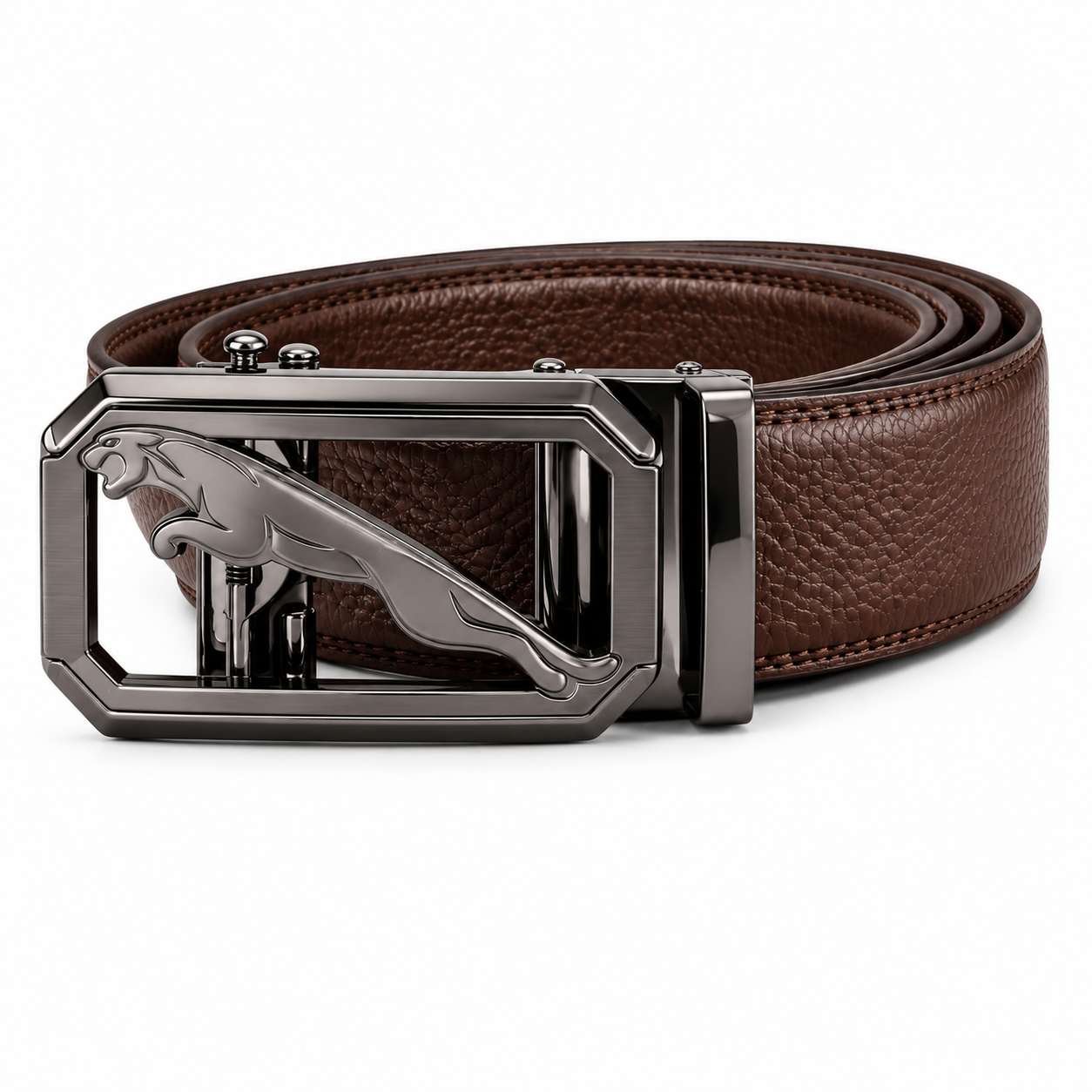 Premium Panther Auto-Lock Leather Belt for Men