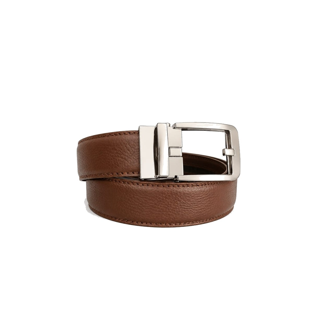 Leather Tide™ Trending Auto Lock Belt – 100% Pure Cow Leather Black Brown Deep Navy Blue